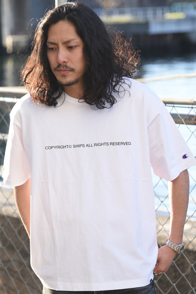 SHIPS x Champion SS21 Exclusive Shirts, Pants sweater football tee japan spring summer 2021 reverse weave vintage sportswear graphic retailer store website reverse weave pants