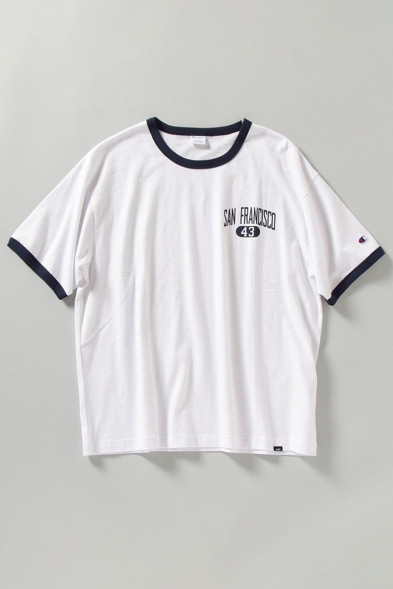 SHIPS x Champion SS21 Exclusive Shirts, Pants sweater football tee japan spring summer 2021 reverse weave vintage sportswear graphic retailer store website reverse weave pants