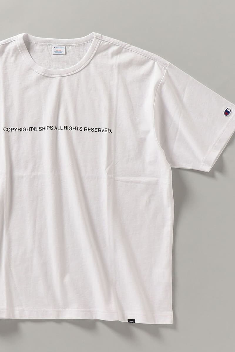 SHIPS x Champion SS21 Exclusive Shirts, Pants sweater football tee japan spring summer 2021 reverse weave vintage sportswear graphic retailer store website reverse weave pants