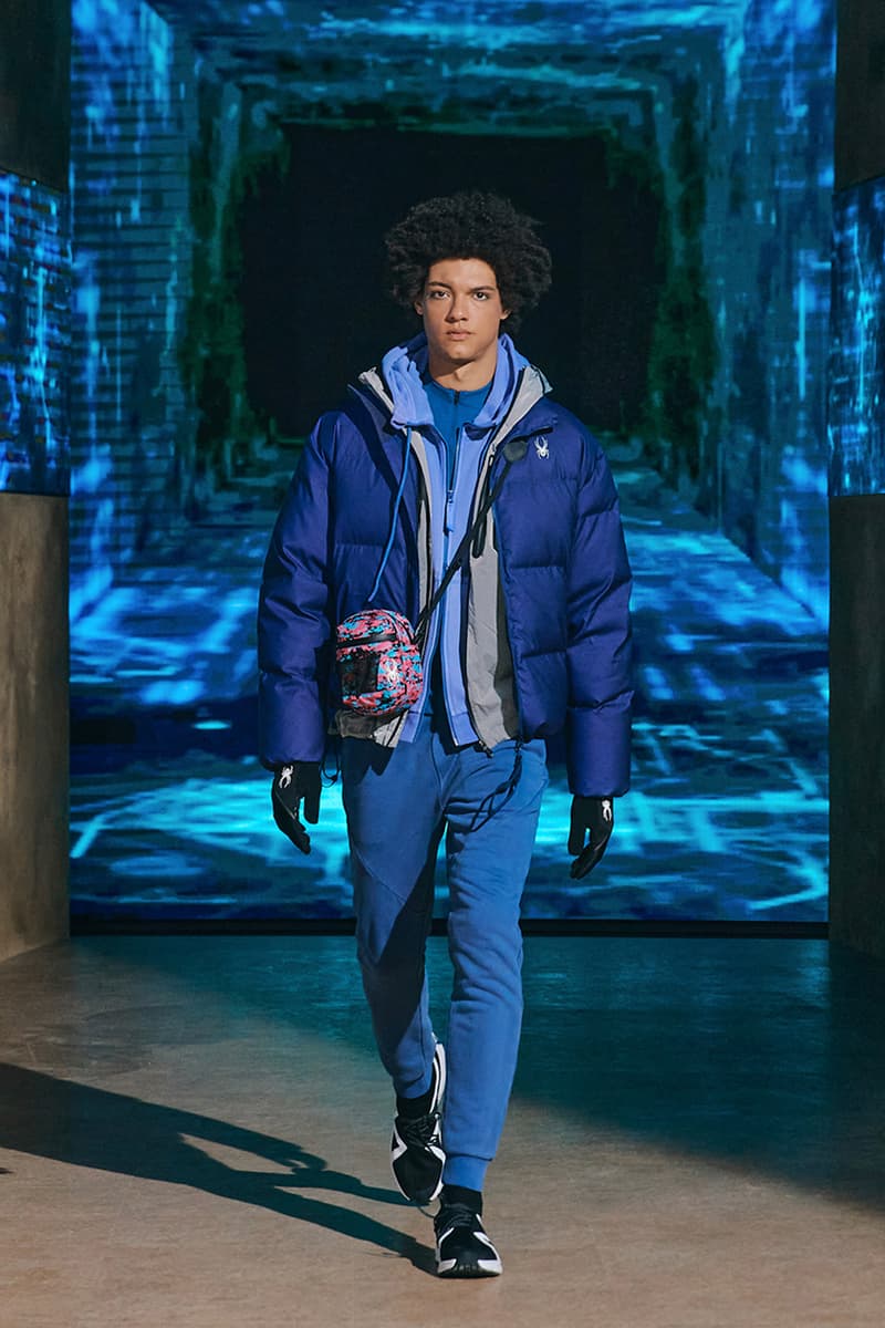 spyder fall winter 2021 collection sports milan fashion week graphic lines new era