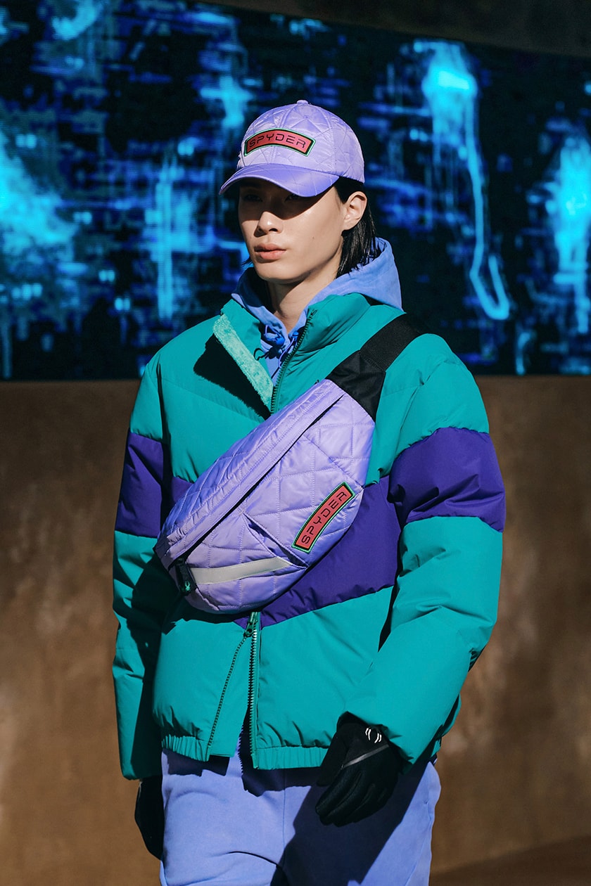 spyder fall winter 2021 collection sports milan fashion week graphic lines new era