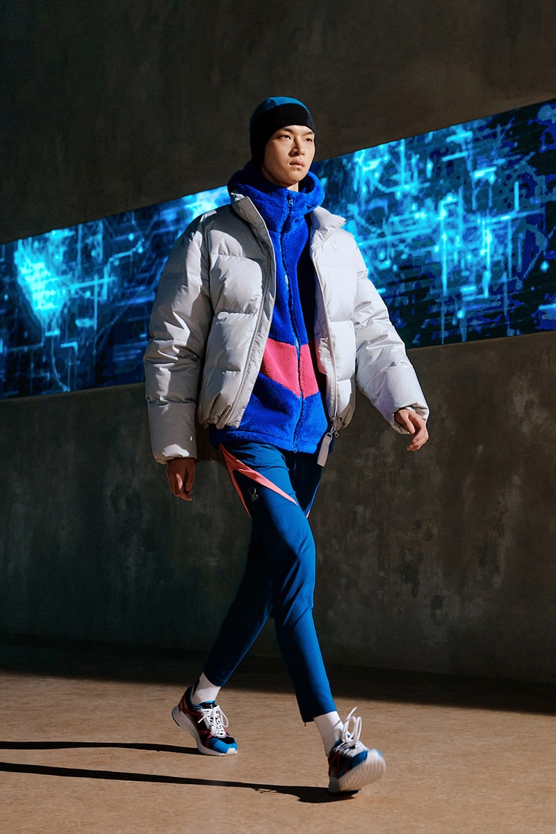 spyder fall winter 2021 collection sports milan fashion week graphic lines new era