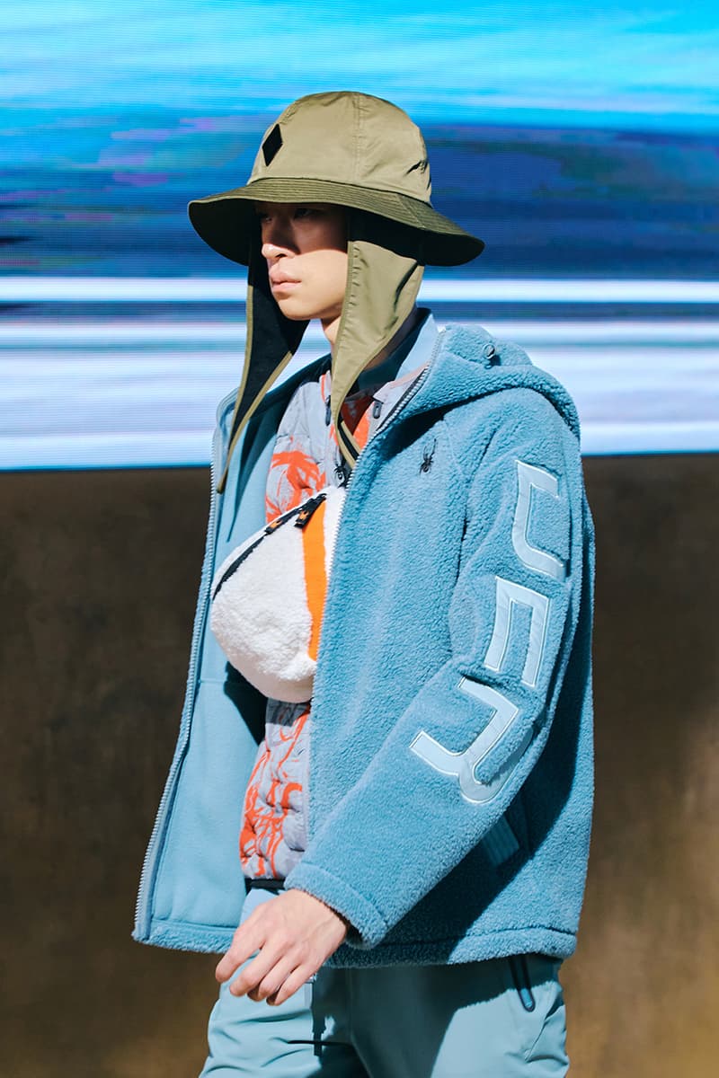 spyder fall winter 2021 collection sports milan fashion week graphic lines new era
