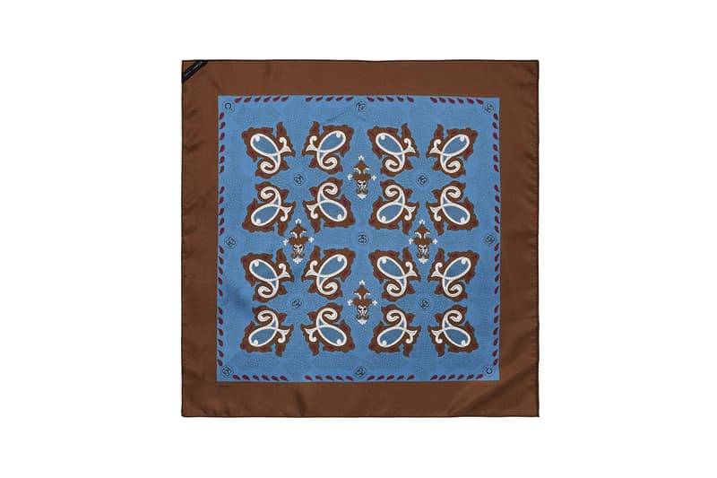 noma t d tokyo japan stussy brazilian silk scarves black brown white light blue paisley release information