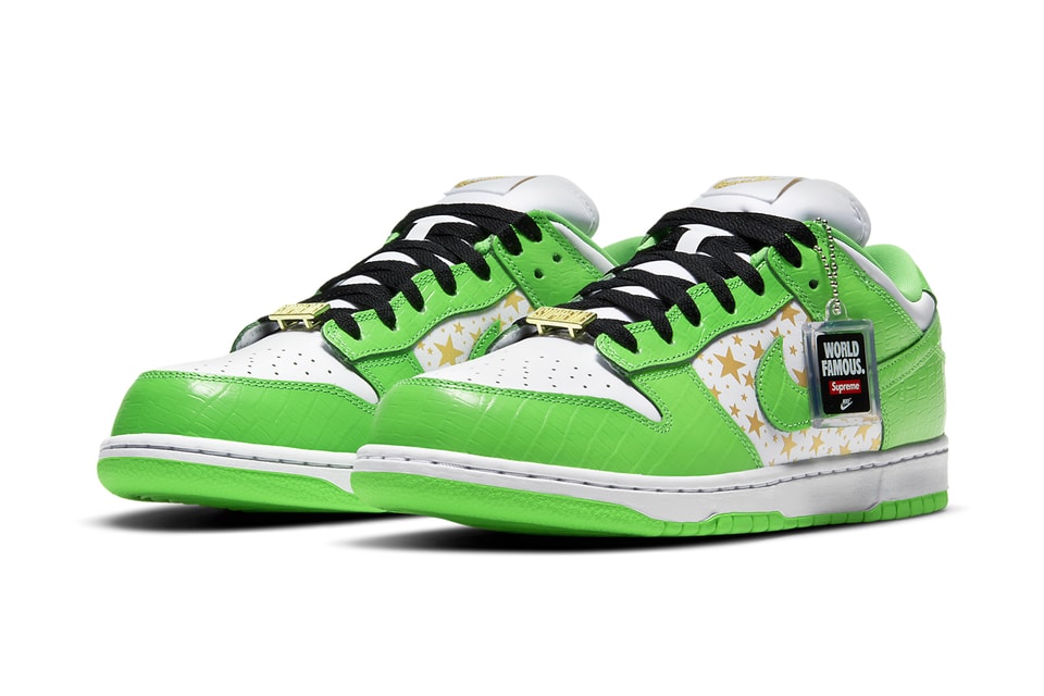 Nike supreme dunk low green Clearance