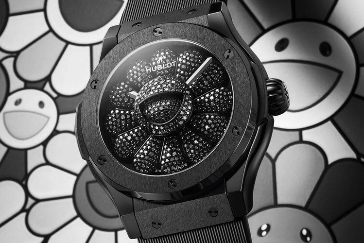 Takashi Murakami Brings Smiling Flower To Hublot Classic Fusion All Black