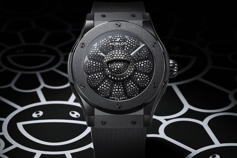 Hublot Collaborates With Japanese Contemporary Artist Takashi Murakami on Smiling Flower Classic Fusion All Black Watch