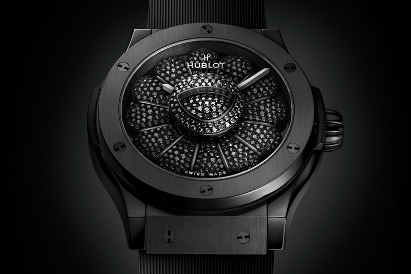 Hublot Collaborates With Japanese Contemporary Artist Takashi Murakami on Smiling Flower Classic Fusion All Black Watch