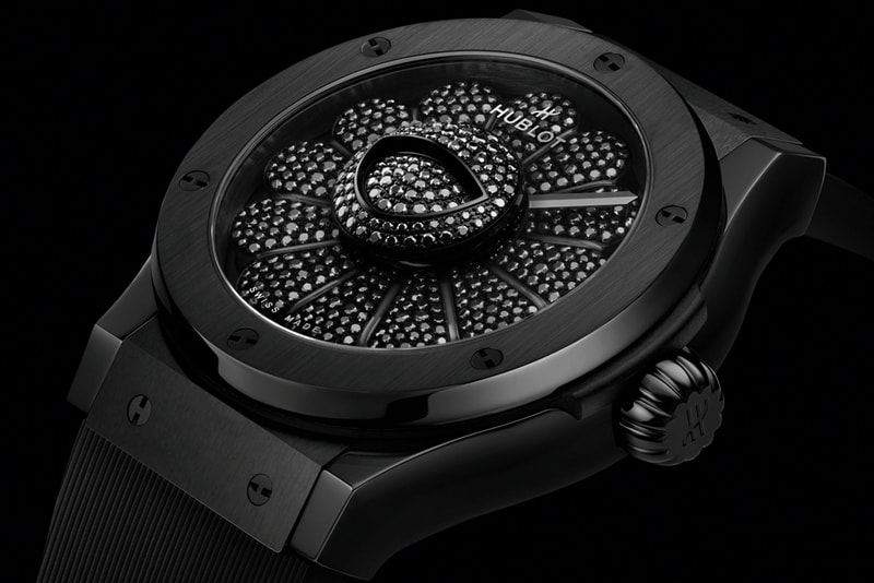 Hublot Collaborates With Japanese Contemporary Artist Takashi Murakami on Smiling Flower Classic Fusion All Black Watch