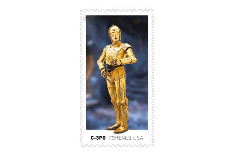 SET OF 2 POSTAGE STAMPS STAR WARS MINT CONDITION C-3PO 