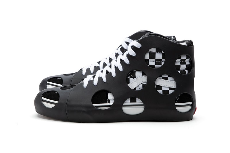 Vans Vault SK8-Hi Cage VLT LX Polka Dot/Check Black VN0A5FBW2UG Covering Case Overshoe Boot Bootie Trypophobia Holes Phobias 