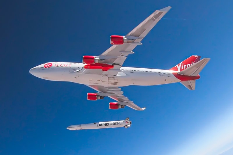 virgin orbit cosmic girl satellite rocket launch boeing 747 plane flight nasa space 