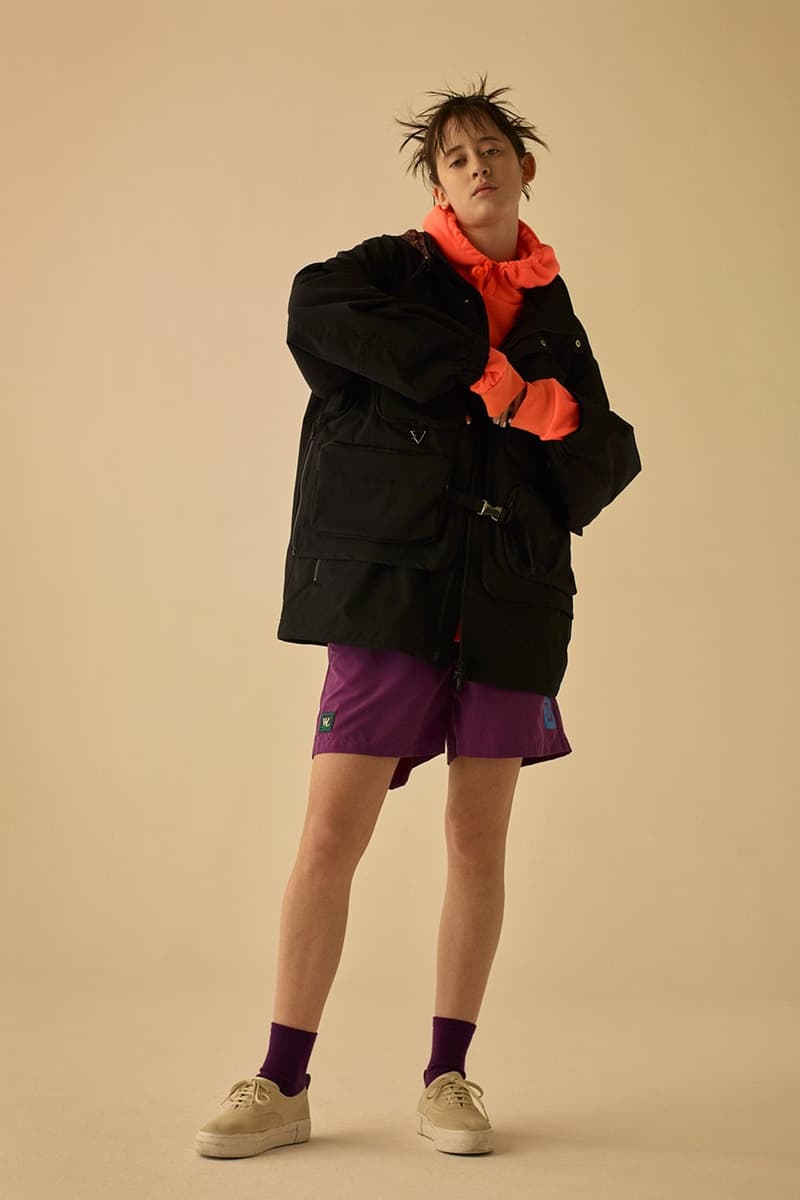 WHIZ LIMITED Drops SS21 Collection "NEO" Lookbook retro vintage 1980s fashion neon beige black olive