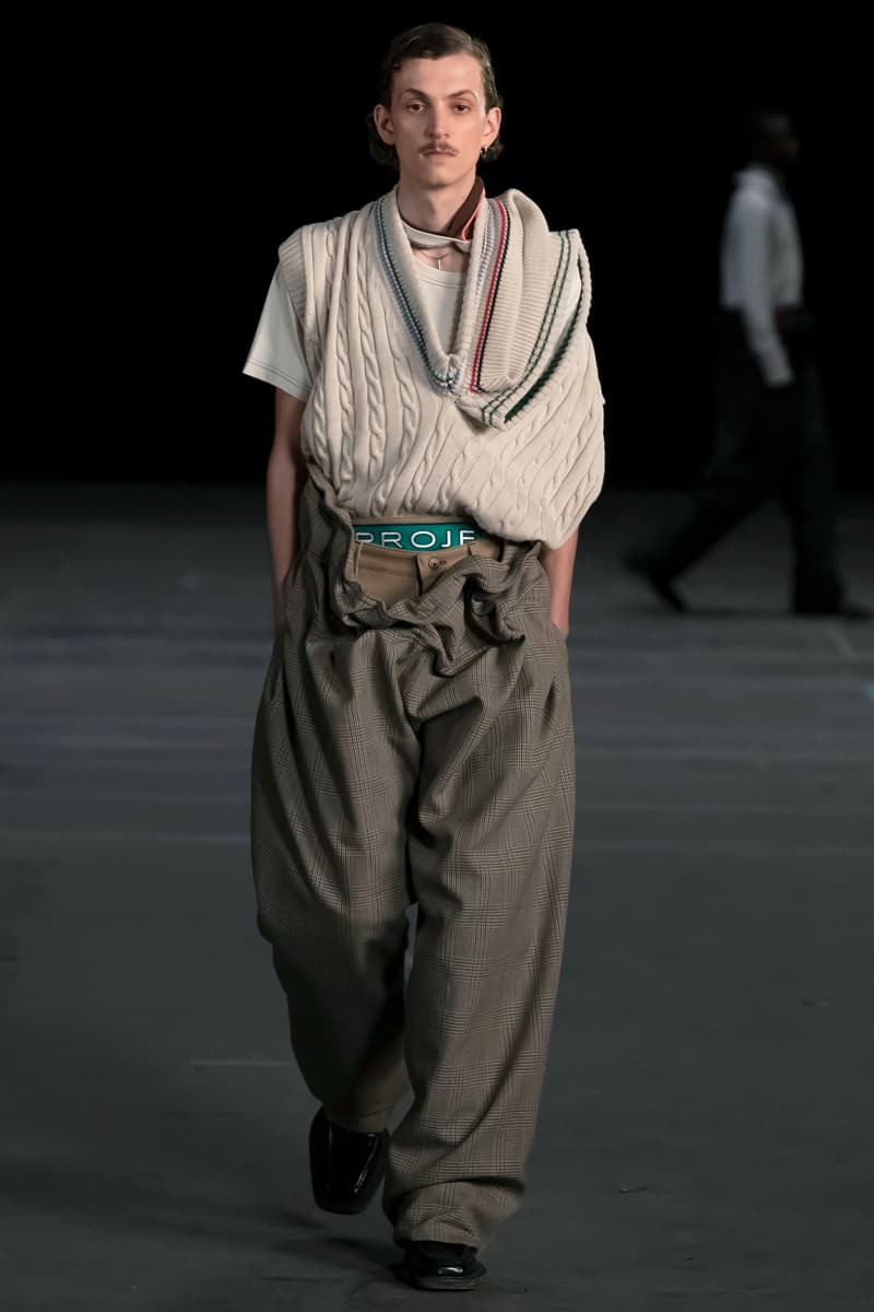 Y/Project FW21 Asymmetry Masterclass Collection Fall Winter 2021 Luxury Fashion Coed Chaos Sportswear Evening Pieces Denim Chaps Leather Jacket Glenn Marten Canada Goose