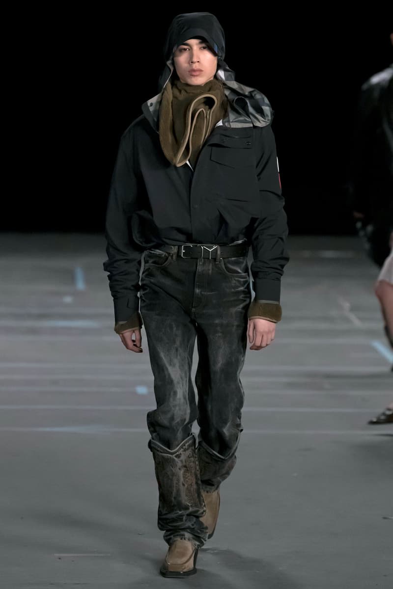 Y/Project FW21 Asymmetry Masterclass Collection Fall Winter 2021 Luxury Fashion Coed Chaos Sportswear Evening Pieces Denim Chaps Leather Jacket Glenn Marten Canada Goose