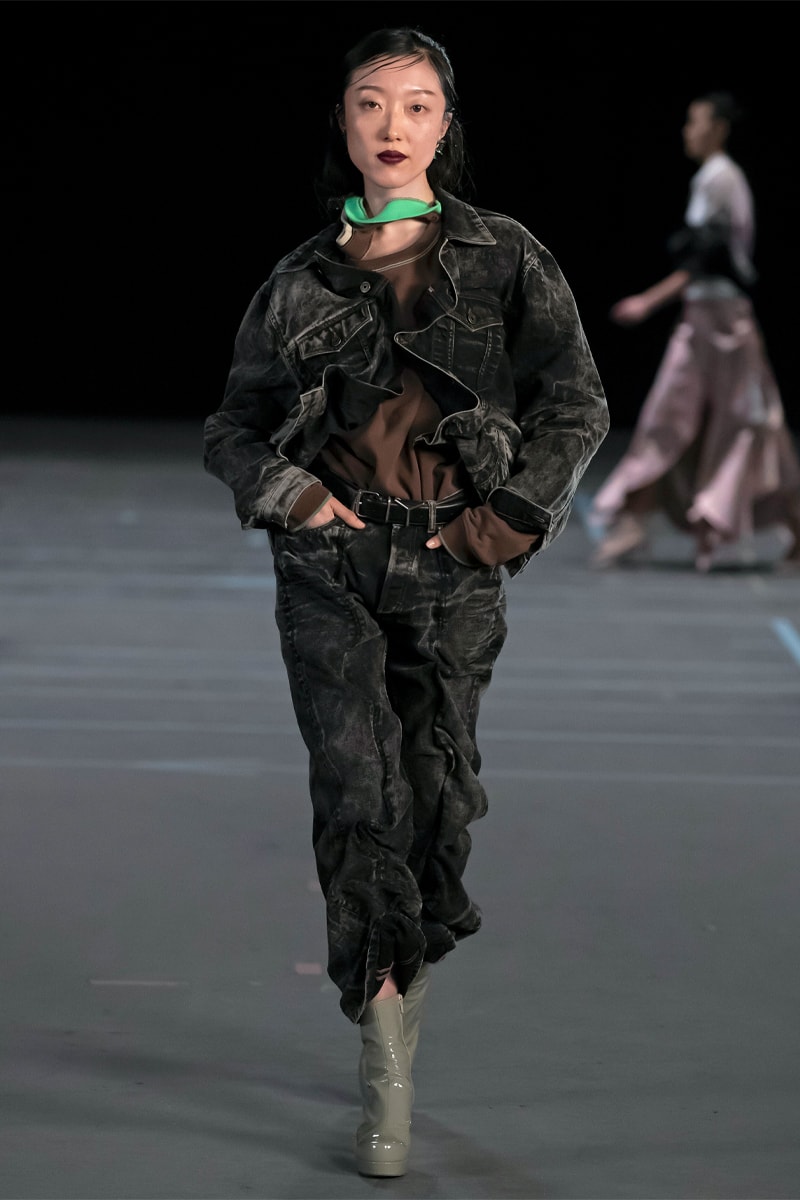 Y/Project FW21 Asymmetry Masterclass Collection Fall Winter 2021 Luxury Fashion Coed Chaos Sportswear Evening Pieces Denim Chaps Leather Jacket Glenn Marten Canada Goose 