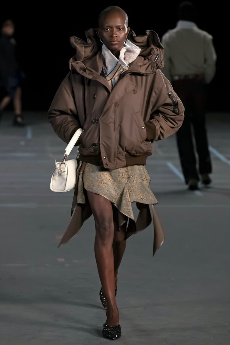 Y/Project FW21 Asymmetry Masterclass Collection Fall Winter 2021 Luxury Fashion Coed Chaos Sportswear Evening Pieces Denim Chaps Leather Jacket Glenn Marten Canada Goose