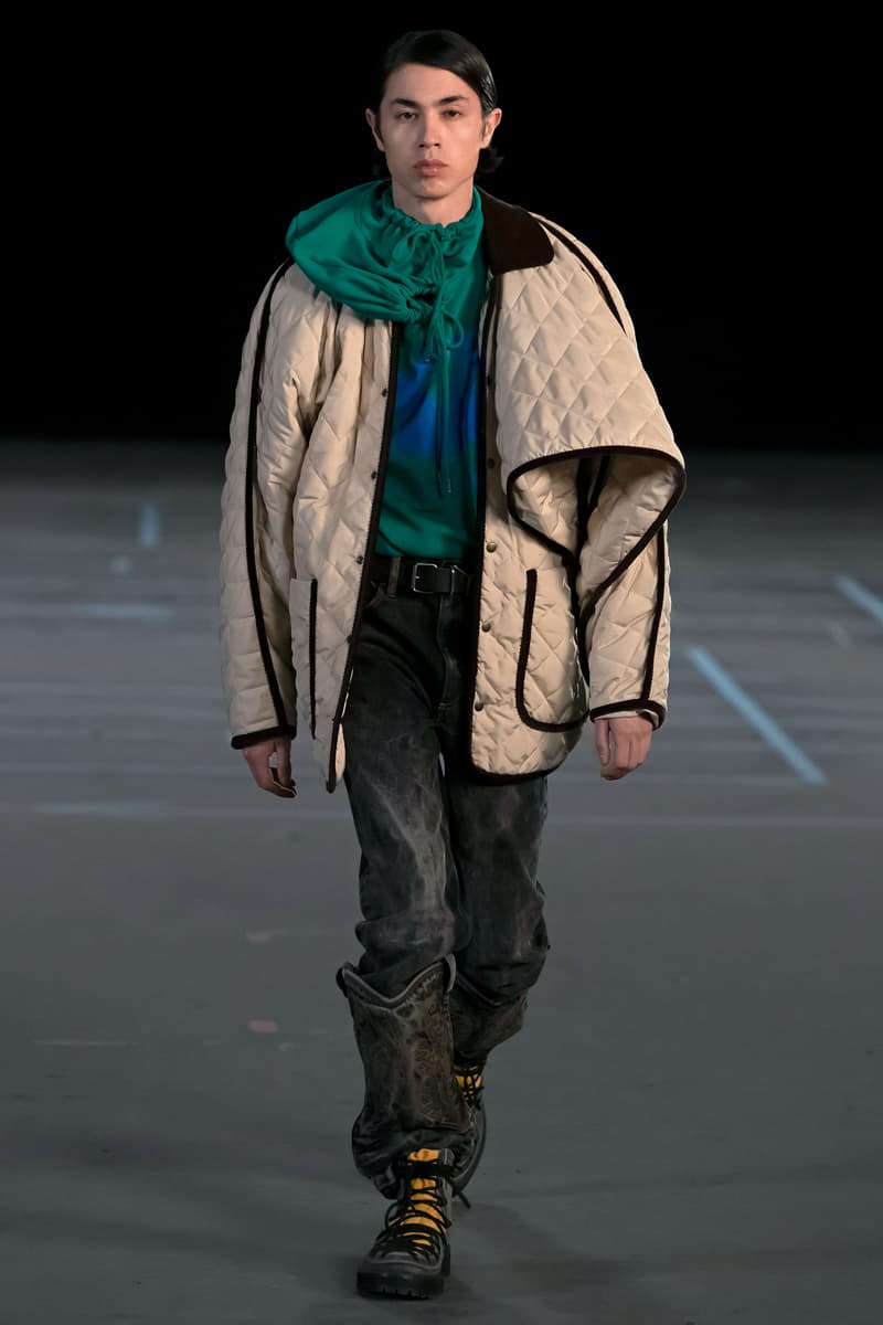 Y/Project FW21 Asymmetry Masterclass Collection Fall Winter 2021 Luxury Fashion Coed Chaos Sportswear Evening Pieces Denim Chaps Leather Jacket Glenn Marten Canada Goose 