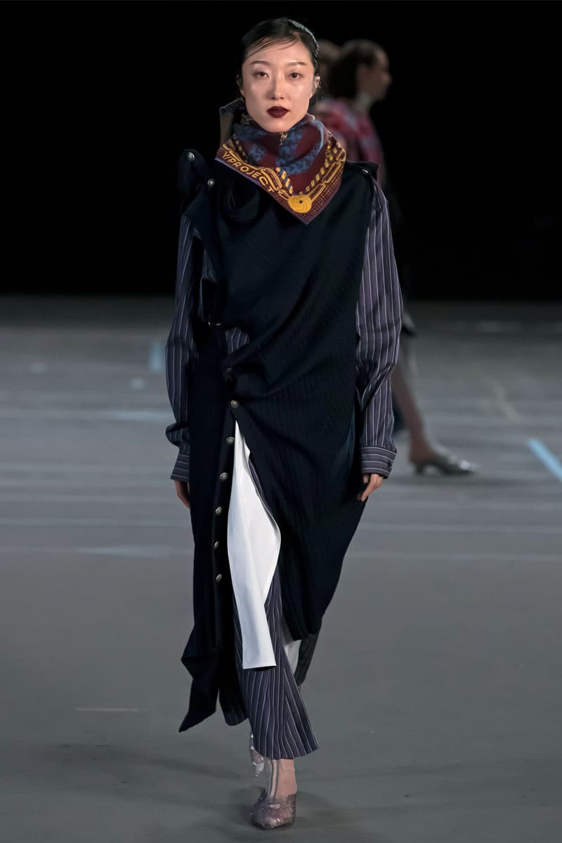 Y/Project FW21 Asymmetry Masterclass Collection Fall Winter 2021 Luxury Fashion Coed Chaos Sportswear Evening Pieces Denim Chaps Leather Jacket Glenn Marten Canada Goose