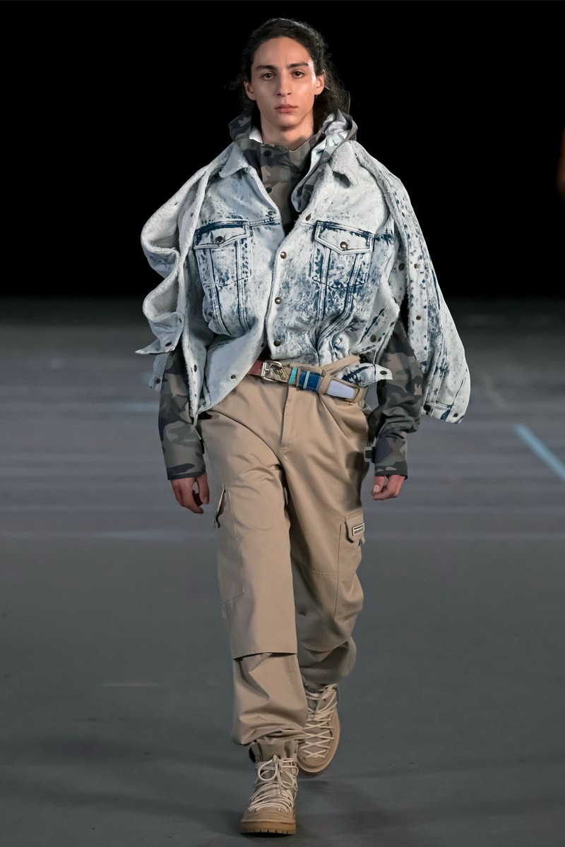 Y/Project FW21 Asymmetry Masterclass Collection Fall Winter 2021 Luxury Fashion Coed Chaos Sportswear Evening Pieces Denim Chaps Leather Jacket Glenn Marten Canada Goose 