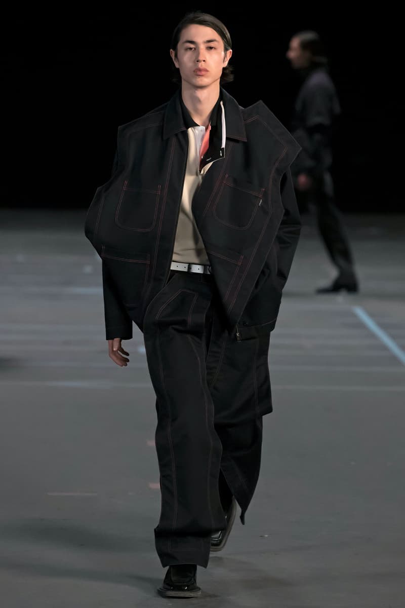 Y/Project FW21 Asymmetry Masterclass Collection Fall Winter 2021 Luxury Fashion Coed Chaos Sportswear Evening Pieces Denim Chaps Leather Jacket Glenn Marten Canada Goose 