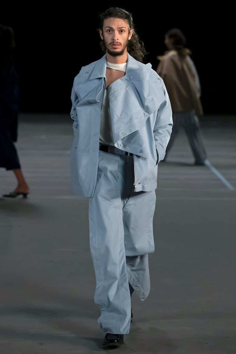 Y/Project FW21 Asymmetry Masterclass Collection Fall Winter 2021 Luxury Fashion Coed Chaos Sportswear Evening Pieces Denim Chaps Leather Jacket Glenn Marten Canada Goose 