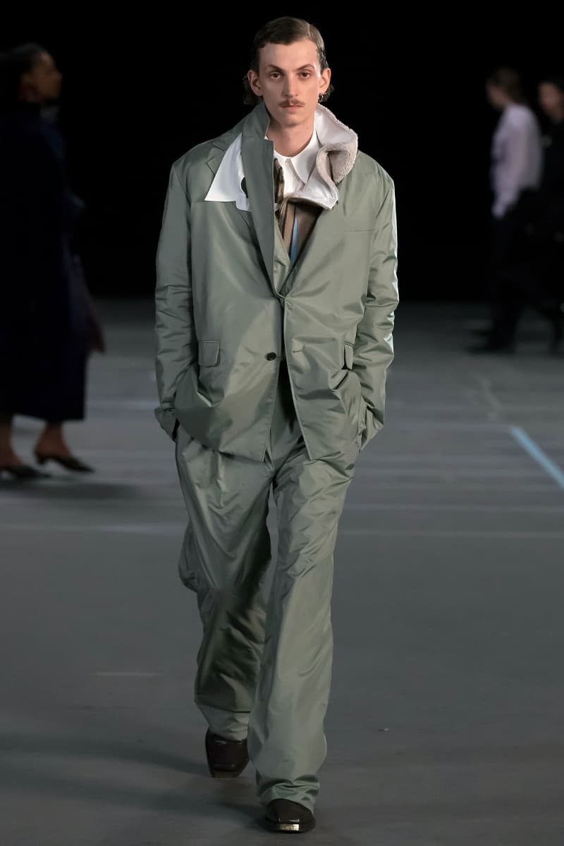 Y/Project FW21 Asymmetry Masterclass Collection Fall Winter 2021 Luxury Fashion Coed Chaos Sportswear Evening Pieces Denim Chaps Leather Jacket Glenn Marten Canada Goose