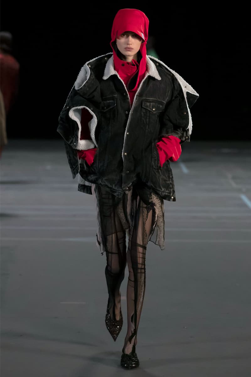 Y/Project FW21 Asymmetry Masterclass Collection Fall Winter 2021 Luxury Fashion Coed Chaos Sportswear Evening Pieces Denim Chaps Leather Jacket Glenn Marten Canada Goose