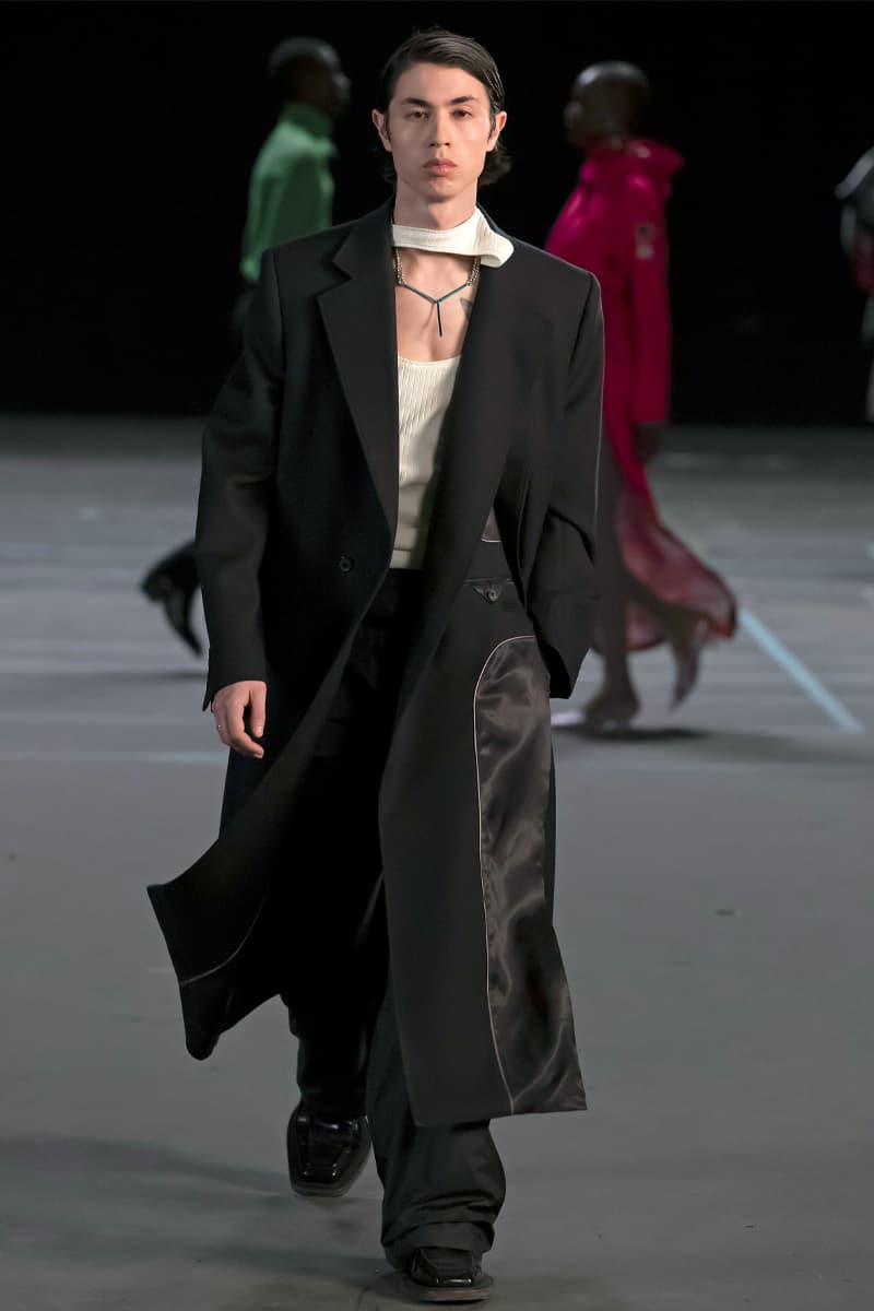 Y/Project FW21 Asymmetry Masterclass Collection Fall Winter 2021 Luxury Fashion Coed Chaos Sportswear Evening Pieces Denim Chaps Leather Jacket Glenn Marten Canada Goose