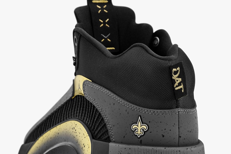 zion williamson air jordan 35 home team pe new orleans saints info photos jordan brand player exclusive black gold