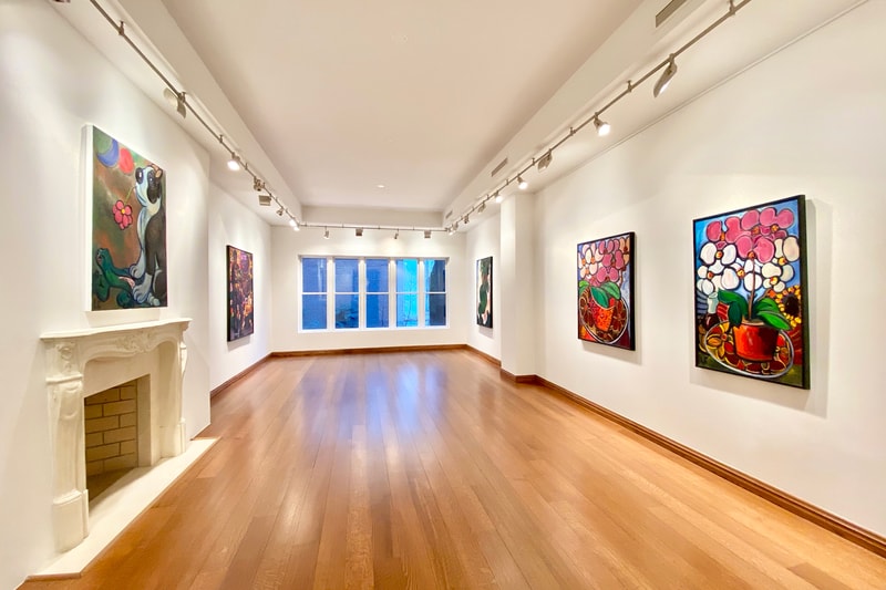 zurab tsereteli surrounded by flowers padre gallery exhibition