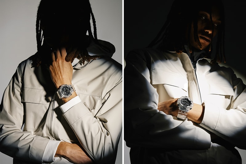 Transparent Pack Series Gray White Casio Watch clear