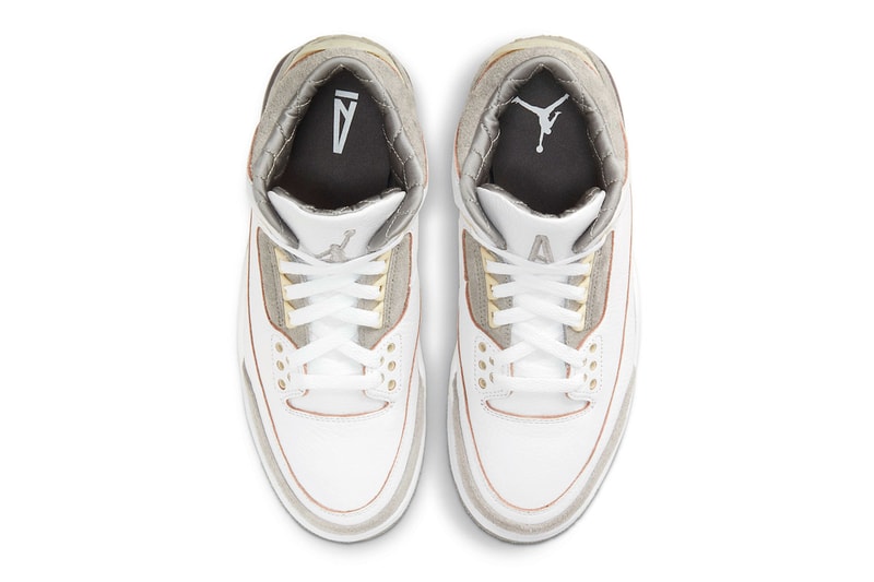 A Ma Maniere Air Jordan 3 Retro SP Official Look Release Info dh3434-110 Buy Price Date White Medium Grey Violet Ore Size