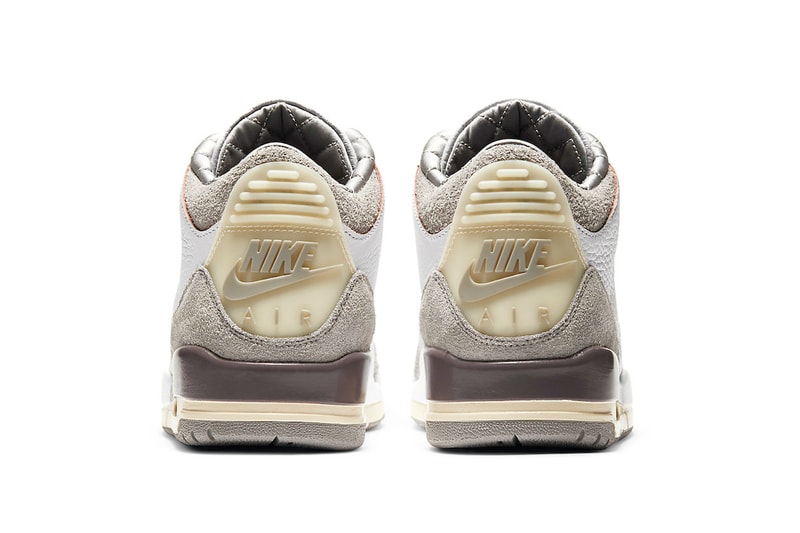 A Ma Maniere Air Jordan 3 Retro SP Official Look Release Info dh3434-110 Buy Price Date White Medium Grey Violet Ore Size