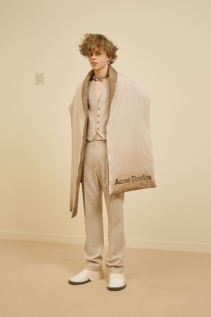 Acne Studios Fall Winter 2021 Collection Jonny Johansson Menswear Luxe Smart-Casual Tailoring Logo Print FW21 Stockholm Sweden Minimal Vibes Lookbook Interview