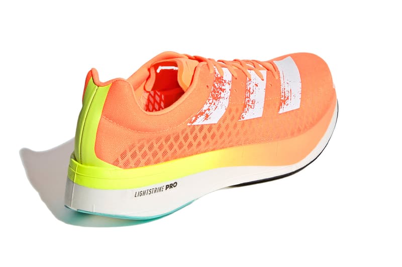 Adidas running Adios Pro adizero screaming orange colorway release information carbon fibre plate super shoe