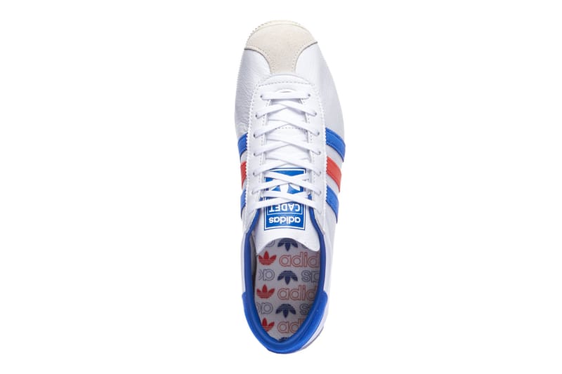 adidas with blue and red stripes