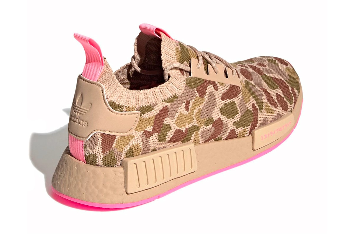 adidas nmd r1 primeknit duck camo pink g57940 menswear streetwear kicks shoes footwear trainers runners sneakers spring summer 2021 collection ss21 info