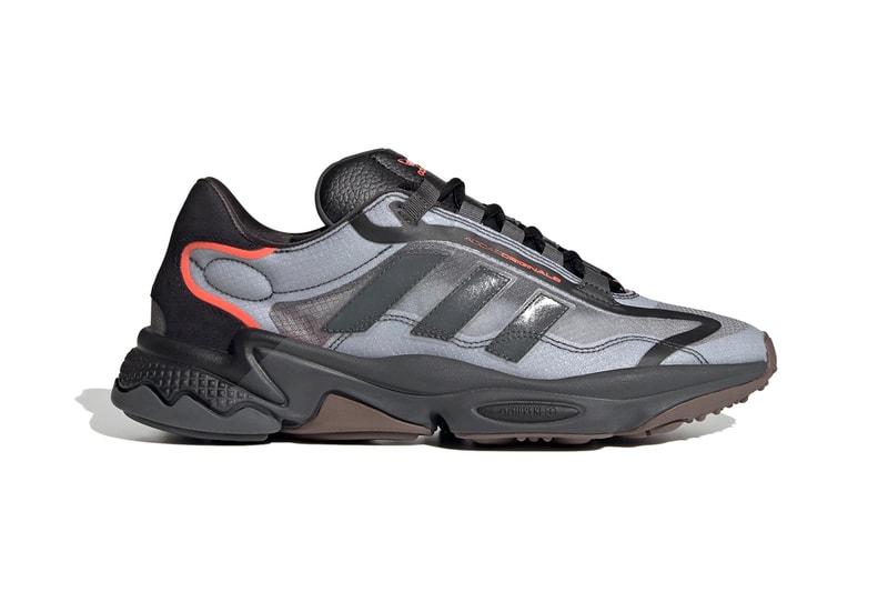 adidas originals ozweego 90s chunky midsole transluscent cyan solar red white black cloud gray uk footwear sneakers trainers running sock like 