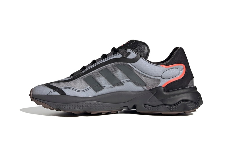 adidas originals ozweego 90s chunky midsole transluscent cyan solar red white black cloud gray uk footwear sneakers trainers running sock like 