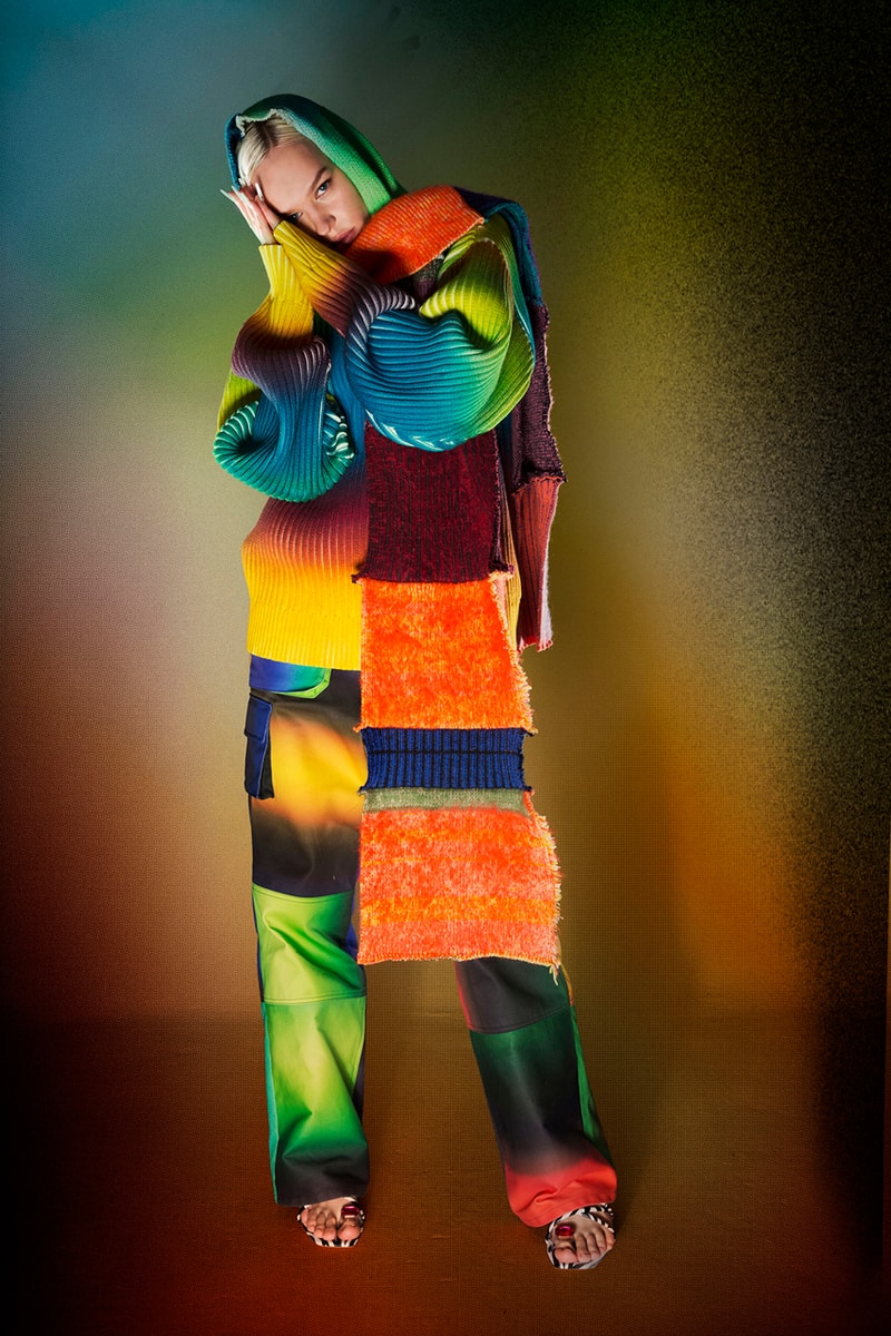 AGR Fall/Winter 2021 Collection British Emerging Designer Brand FW21 AW21 Alicia Robinson HTOWN London Mohair Unisex Clothes Sweaters Knitwear Jumpers Spray Painted Artists 