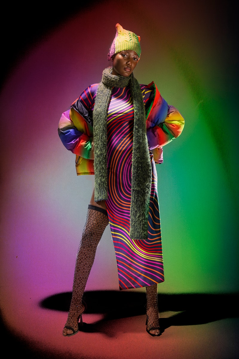 AGR Fall/Winter 2021 Collection British Emerging Designer Brand FW21 AW21 Alicia Robinson HTOWN London Mohair Unisex Clothes Sweaters Knitwear Jumpers Spray Painted Artists 