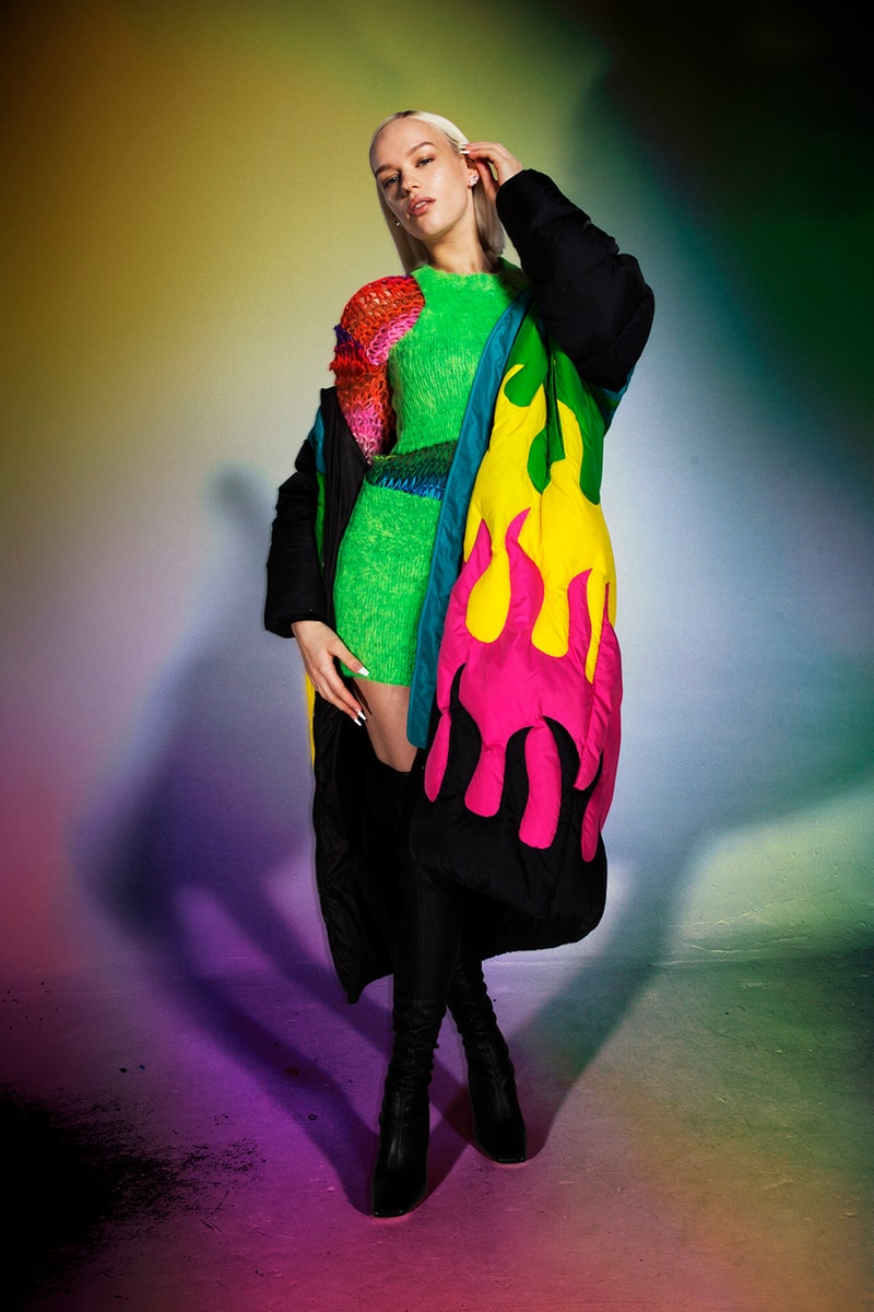 AGR Fall/Winter 2021 Collection British Emerging Designer Brand FW21 AW21 Alicia Robinson HTOWN London Mohair Unisex Clothes Sweaters Knitwear Jumpers Spray Painted Artists 