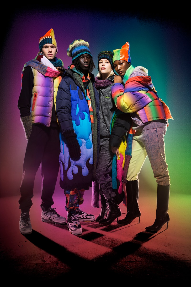 AGR Fall/Winter 2021 Collection British Emerging Designer Brand FW21 AW21 Alicia Robinson HTOWN London Mohair Unisex Clothes Sweaters Knitwear Jumpers Spray Painted Artists 
