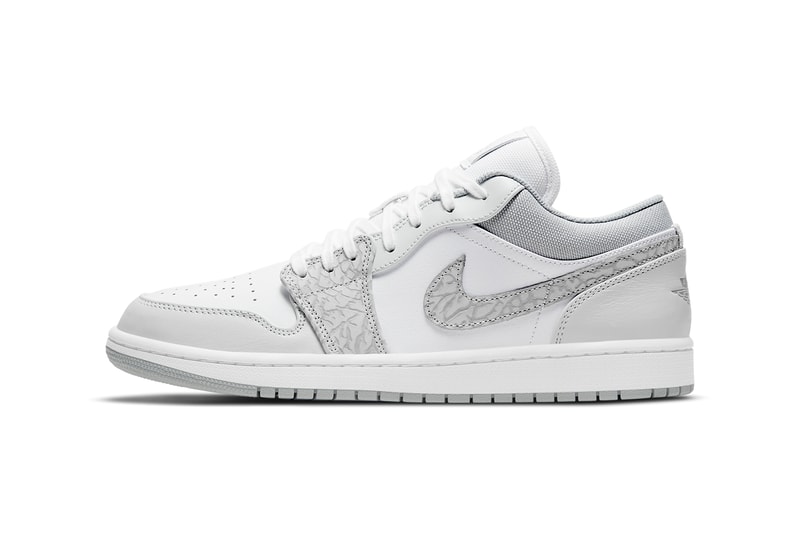 air michael jordan brand 1 low berlin grey white elephant print 