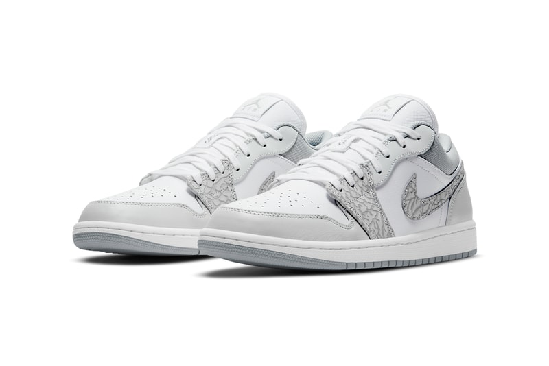 air michael jordan brand 1 low berlin grey white elephant print 