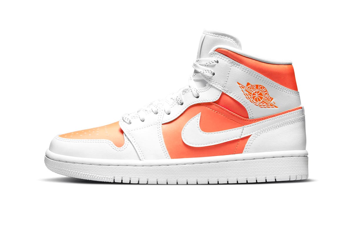 bright orange jordan shoes