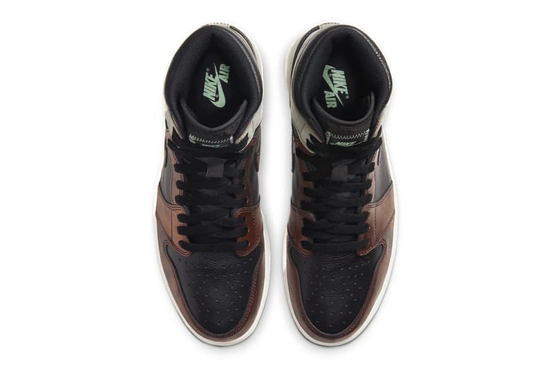 Air Jordan 1 Retro High OG Patina Official Look Release Info 555088-033 Black Light Army Sail Fresh Mint