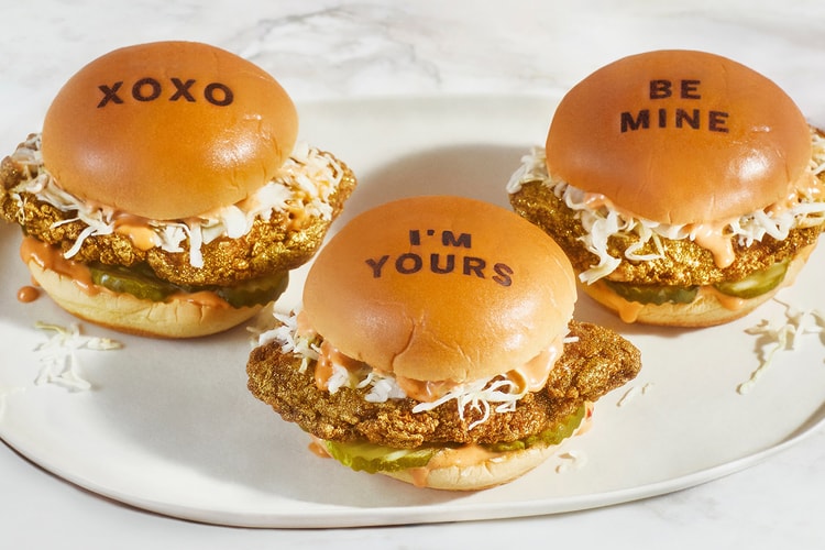Fuku's Gold-Dusted Spicy Chicken Sandwich Stars in Amex and Uber Eat's Valentine's Day Meal