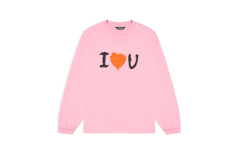 Balenciaga Valentine's Day "I Love You" Capsule Collection Demna Gvasalia Mens Womens Unisex Sweaters Hoodies T-Shirts Bags Neo Classic Hourglass Handbags Bracelets Keychains Charms Mini Coin Purse Love Hearts February 14 Gifts to get Her Gifts for Him Presents
